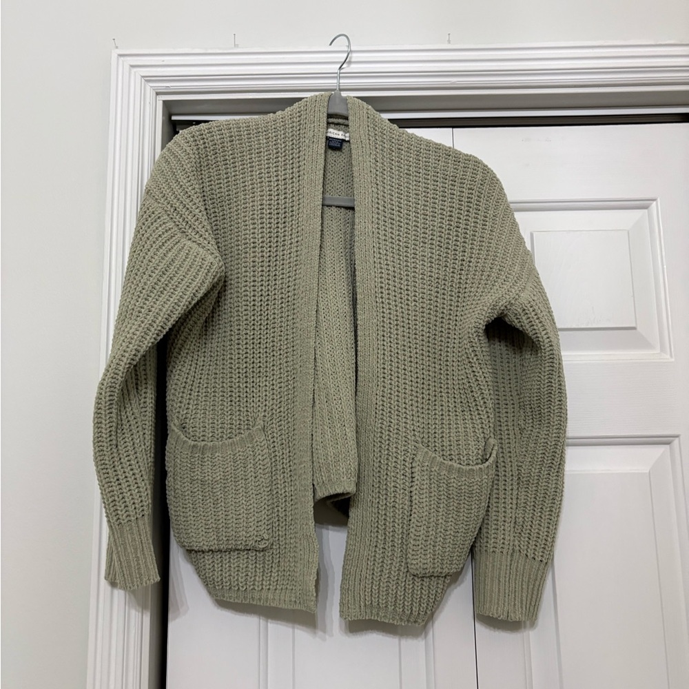 American Eagle Outfitters Olive Cardigan Sweater